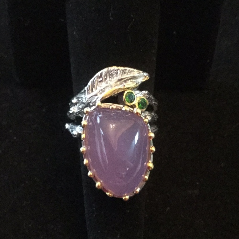 Genuine Amethyst Artistic Ring